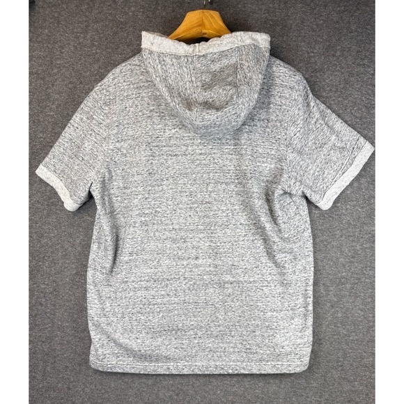 Under Armour Project Rock Short Sleeve Hoodie Men Size XL Gray Bull Logo Big Hit - Picture 4 of 11